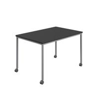 Titan Mobile Rectangular Table  1400 X 600 Silver/Black