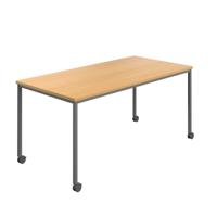 Titan Mobile Rectangular Table  1400 X 800 Anthracite/Ellmau Beech