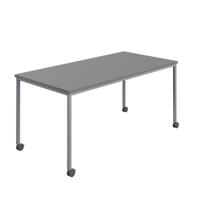 Titan Mobile Rectangular Table  1400 X 800 Silver/Anthracite
