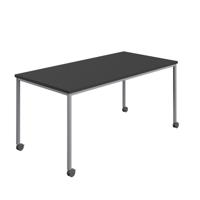 Titan Mobile Rectangular Table  1400 X 800 Silver/Black
