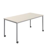 Titan Mobile Rectangular Table  1400 X 800 Silver/Grey