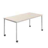 Titan Mobile Rectangular Table  1400 X 800 White/Grey