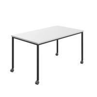 Titan Mobile Rectangular Table  1600 X 600 Black/White