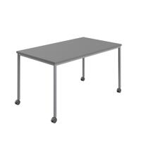 Titan Mobile Rectangular Table  1600 X 600 Silver/Anthracite