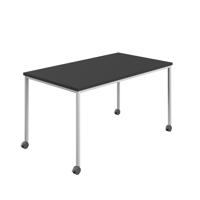 Titan Mobile Rectangular Table  1600 X 600 White/Black