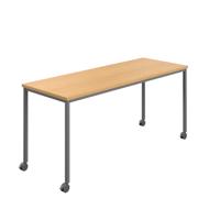 Titan Mobile Rectangular Table  1600 X 800 Anthracite/Ellmau Beech