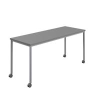 Titan Mobile Rectangular Table  1600 X 800 Silver/Anthracite