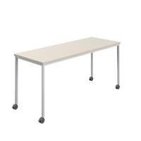 Titan Mobile Rectangular Table  1600 X 800 White/Grey