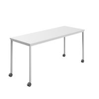 Titan Mobile Rectangular Table  1600 X 800 White/White