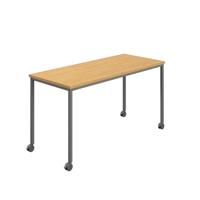 Titan Mobile Rectangular Table  1800 X 600 Anthracite/Sorano Oak