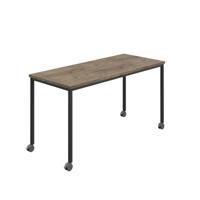 Titan Mobile Rectangular Table  1800 X 600 Black/Grey Nebraska Oak