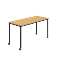 Titan Mobile Rectangular Table  1800 X 600 Black/Sorano Oak