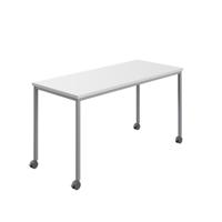Titan Mobile Rectangular Table  1800 X 600 Silver/White