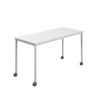 Titan Mobile Rectangular Table  1800 X 600 White/White