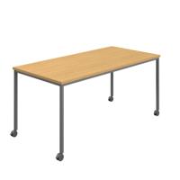 Titan Mobile Rectangular Table  1800 X 800 Anthracite/Sorano Oak