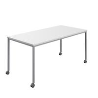 Titan Mobile Rectangular Table  1800 X 800 Silver/White