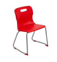 Titan Skid Base Chair Size 4 Red