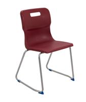 Titan Skid Base Chair Size 6 Burgundy