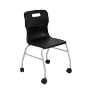 Titan Move 4 Leg Chair with Castors Black