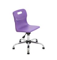 Titan Swivel Junior Chair with Chrome Base and Glides Size 3-4 Purple/Chrome
