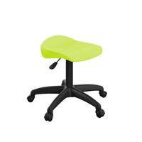 Titan Swivel Junior Stool with Plastic Base and Castors Size 5-6 Lime/Black