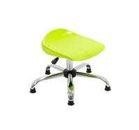 Titan Swivel Junior Stool with Chrome Base and Glides Size 5-6 Lime/Chrome