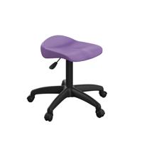 Titan Swivel Junior Stool with Plastic Base and Castors Size 5-6 Purple/Black