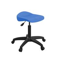 Titan Swivel Senior Stool with Plastic Base and Castors Size 5-6 Blue/Black