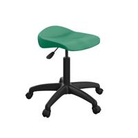 Titan Swivel Senior Stool with Plastic Base and Castors Size 5-6 Green/Black