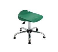 Titan Swivel Senior Stool with Chrome Base and Glides Size 5-6 Green/Chrome