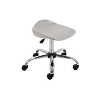 Titan Swivel Senior Stool with Chrome Base and Castors Size 5-6 Grey/Chrome