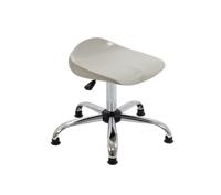 Titan Swivel Senior Stool with Chrome Base and Glides Size 5-6 Grey/Chrome