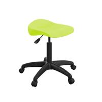 Titan Swivel Senior Stool with Plastic Base and Castors Size 5-6 Lime/Black