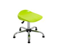 Titan Swivel Senior Stool with Chrome Base and Glides Size 5-6 Lime/Chrome