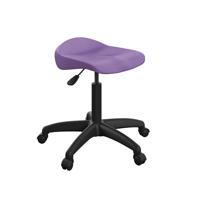 Titan Swivel Senior Stool with Plastic Base and Castors Size 5-6 Purple/Black