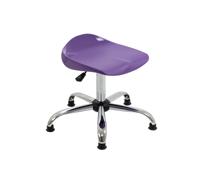 Titan Swivel Senior Stool with Chrome Base and Glides Size 5-6 Purple/Chrome