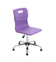 Titan Swivel Senior Chair with Chrome Base and Glides Size 5-6 Purple/Chrome