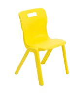 Titan One Piece Classroom Chair 432x408x690mm Yellow KF72168