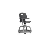 Titan Arc Community Swivel Chair with Arm Tablet Anthracite