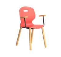 Titan Arc Wooden Four Leg Frame with Arms Size 5 Coral