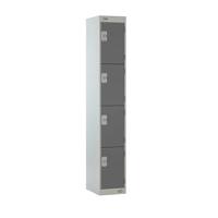 Locker 4 Door 450mm Deep Dark Grey/Grey