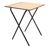 Titan Economy Folding Exam Desk Single Beech/Black