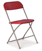 FLAT BACK FOLDING CHAIR BURGUNDY