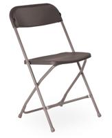 FLAT BACK FOLDING CHAIR CHARCOAL