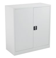 TC Steel Double Door Cupboard 1000 White