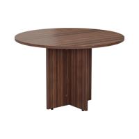 Round Meeting Table (FSC) 1100mm Dark Walnut