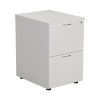2 Drawer Filing Cabinet - White