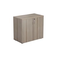 Desk High Cupboard - Grey Oak