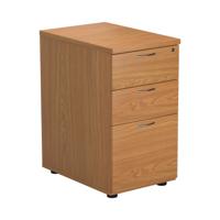 ESSENTIALS DESK HIGH 3 DRAWER PEDESTAL 800 DEEP NOVA OAK
