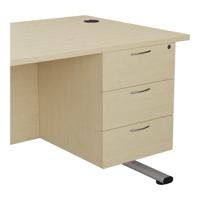Essentials Fixed Pedestal 3 Drawers (FSC) 655 Deep Maple